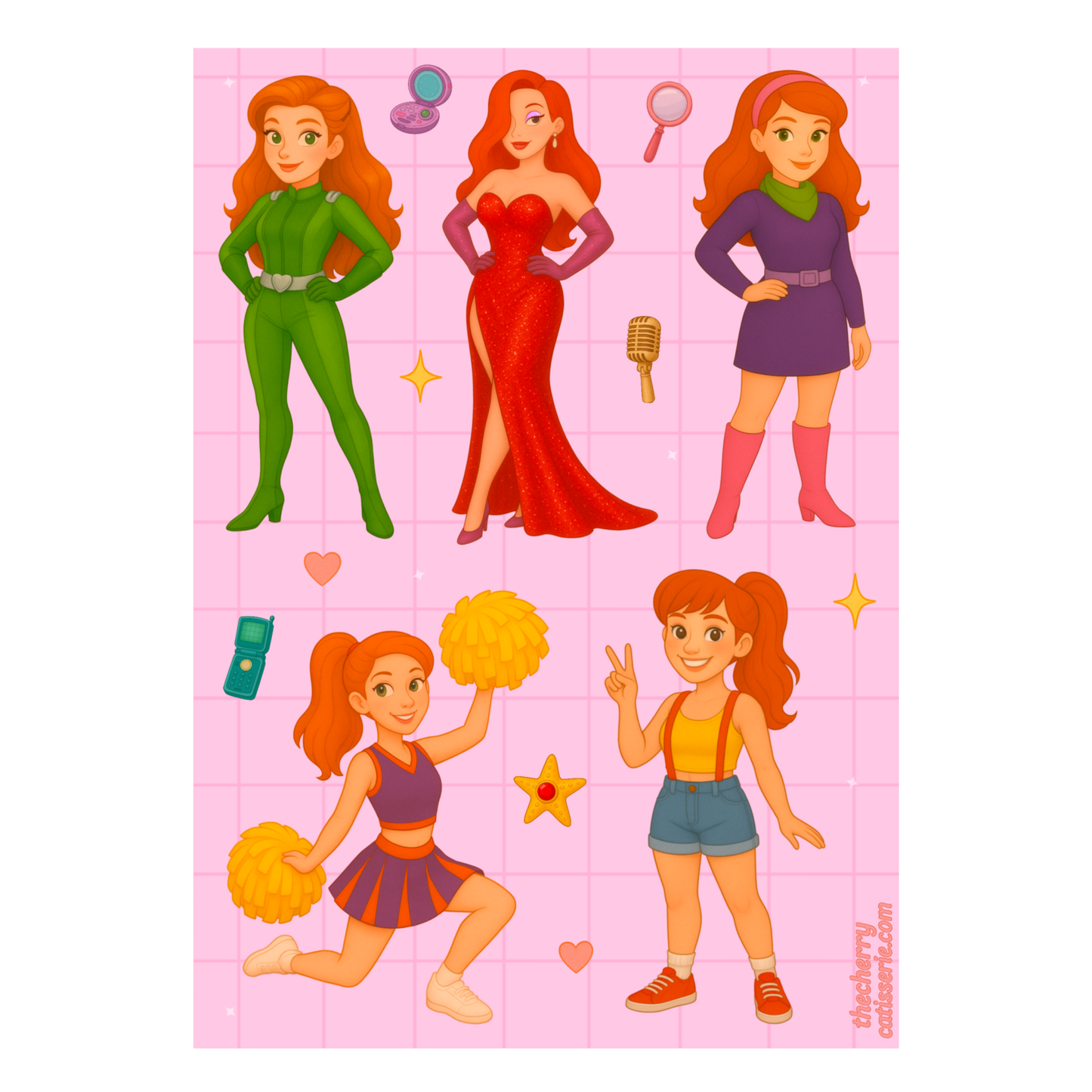 Team red sticker sheet (a6)