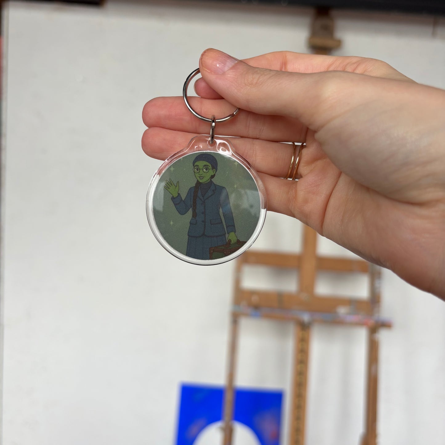 Two best friends double sided keyring