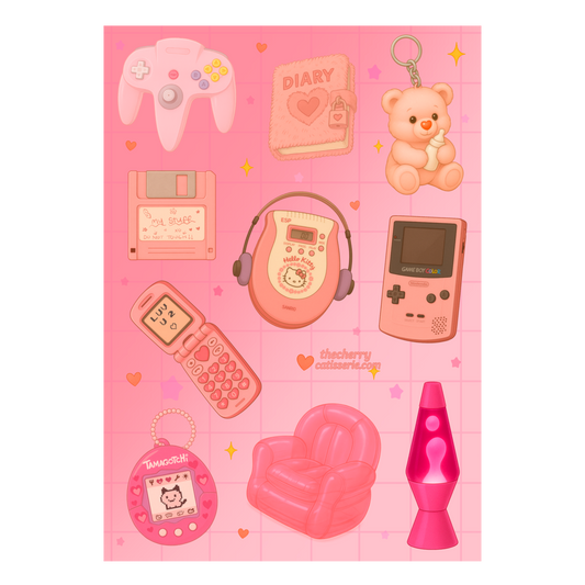Pink2k sticker sheet (a6)