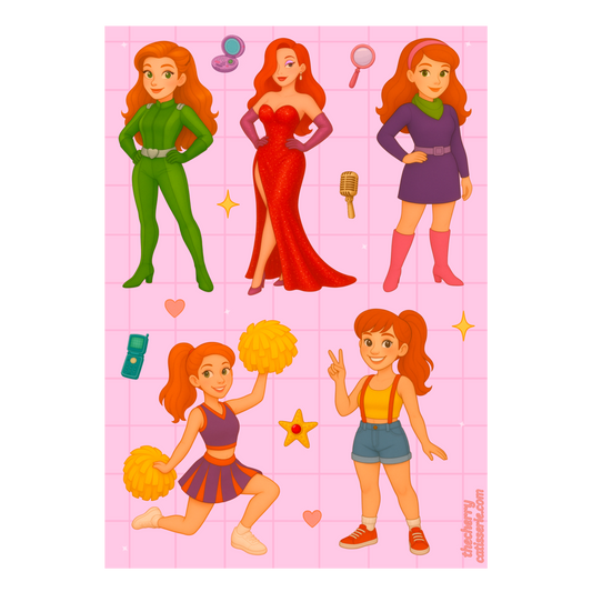 Team red sticker sheet (a6)