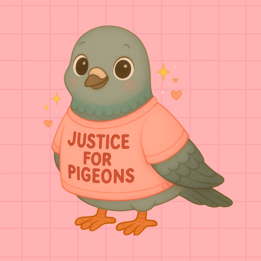 Justice for pigeons single sticker