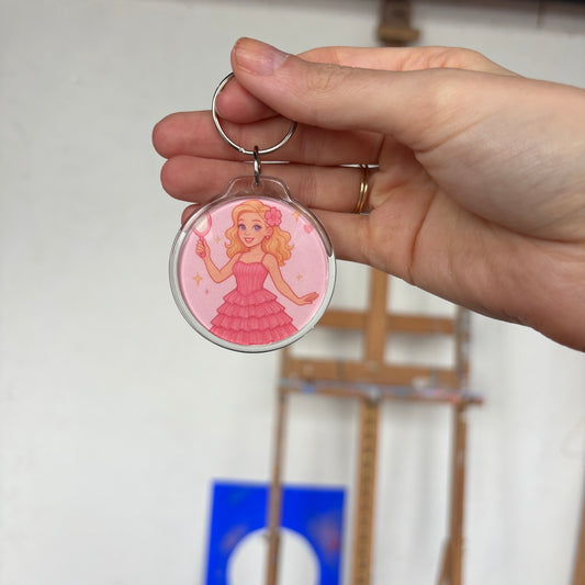 Two best friends double sided keyring